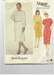 2870 ADELE SIMPSON SS-LS BK BUTTON/ZIP DRESS PATTERN 14